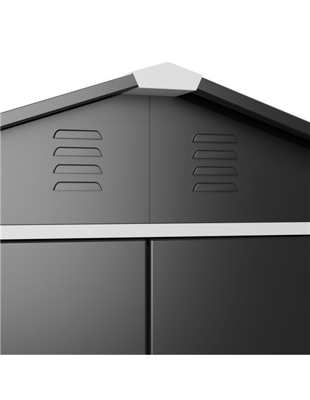 Outdoor Steel Storage Shed 4 x 3ft 1200 x 900 x 1850mm | Stalwart DA-SART104