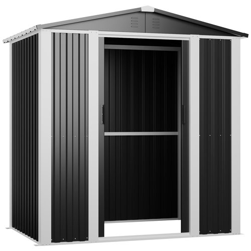 Outdoor Steel Storage Shed 6 x 4ft 1800 x 1200 x 1850mm | Stalwart DA-SART106