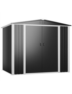 Outdoor Steel Storage Shed 8 x 6ft 2400 x 1800 x 2050mm | Stalwart DA-SART108