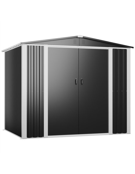 Outdoor Steel Storage Shed 8 x 6ft 2400 x 1800 x 2050mm | Stalwart DA-SART108