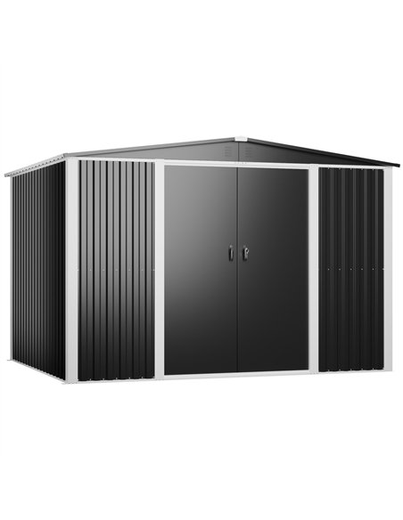 Outdoor Steel Storage Shed 10 x 8ft 3000 x 2400 x 2050mm | Stalwart DA-SART110