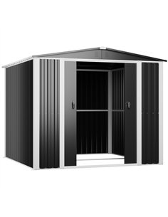 Outdoor Steel Storage Shed 8 x 8ft 2400 x 2400 x 2050mm | Stalwart DA-SART112 2