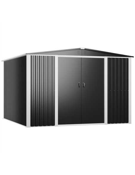 Outdoor Steel Storage Shed 10 x 10ft 3000 x 3000 x 2050mm | Stalwart DA-SART114