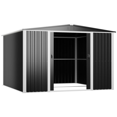 Outdoor Steel Storage Shed 10 x 10ft 3000 x 3000 x 2050mm | Stalwart DA-SART114