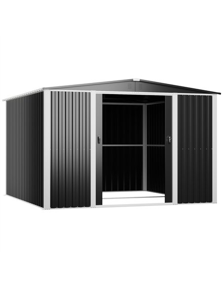 Outdoor Steel Storage Shed 10 x 10ft 3000 x 3000 x 2050mm | Stalwart DA-SART114
