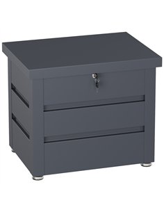 Lockable Outdoor Steel Storage Box 690 x 520 x 587mm | Stalwart DA-SART116