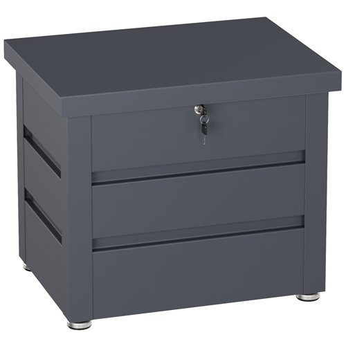 Lockable Outdoor Steel Storage Box 690 x 520 x 587mm | Stalwart DA-SART116