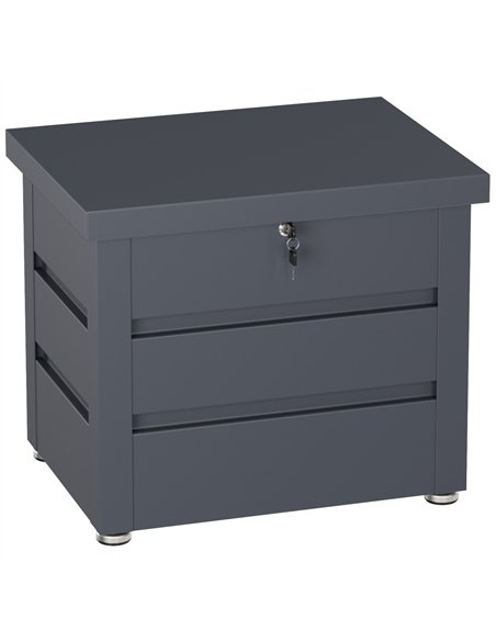 Lockable Outdoor Steel Storage Box 690 x 520 x 587mm | Stalwart DA-SART116