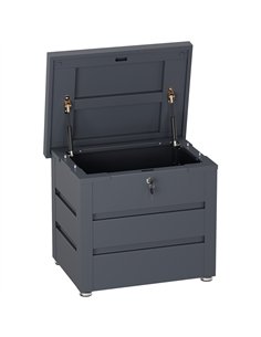Lockable Outdoor Steel Storage Box 690 x 520 x 587mm | Stalwart DA-SART116 2