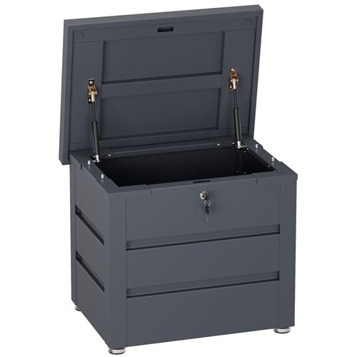 Lockable Outdoor Steel Storage Box 690 x 520 x 587mm | Stalwart DA-SART116