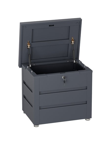 Lockable Outdoor Steel Storage Box 690 x 520 x 587mm | Stalwart DA-SART116