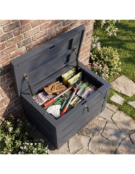 Lockable Outdoor Steel Storage Box 690 x 520 x 587mm | Stalwart DA-SART116