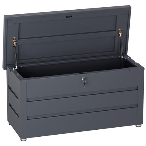 Lockable Outdoor Steel Storage Box 1190 x 520 x 587mm | Stalwart DA-SART118