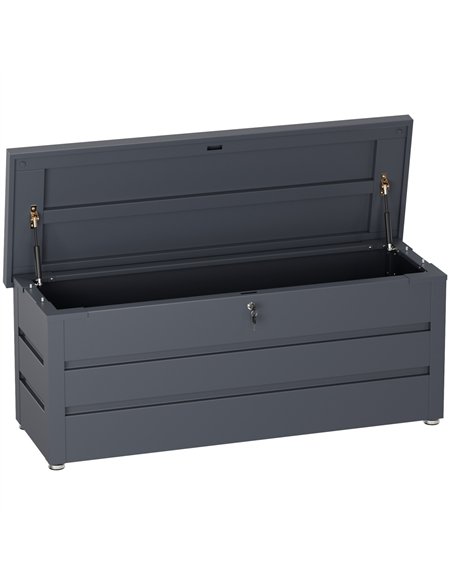 Lockable Outdoor Steel Storage Box 1490 x 520 x 587mm | Stalwart DA-SART120