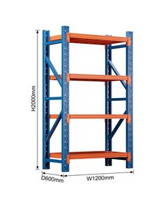 Heavy Duty Steel Storage Shelf 1200 x 600 x 2000mm | Stalwart DA-SART126 2