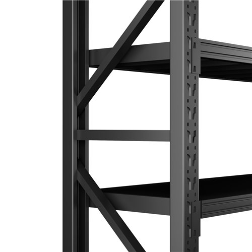 Heavy Duty Black Steel Storage Shelf 2000 x 600 x 2000mm | Stalwart DA-SART128
