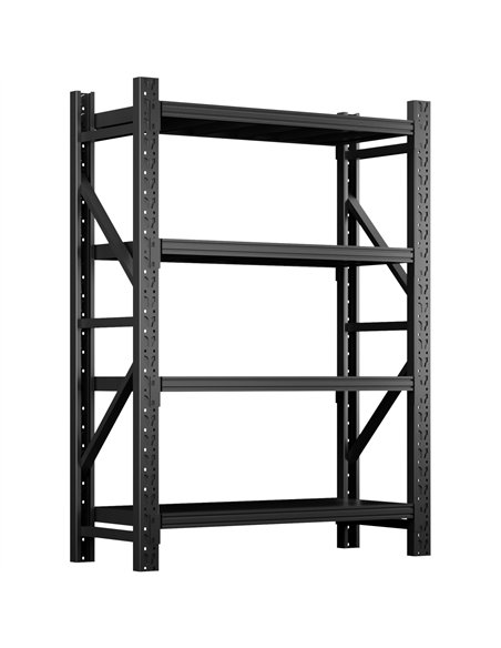 Heavy Duty Black Steel Storage Shelf 1500 x 600 x 2000mm | Stalwart DA-SART130