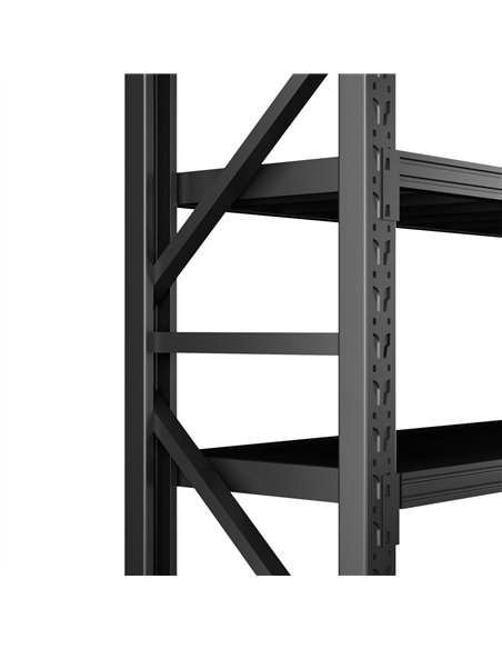 Heavy Duty Black Steel Storage Shelf 1200 x 600 x 2000mm | Stalwart DA-SART132