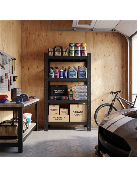 Heavy Duty Black Steel Storage Shelf 1200 x 600 x 2000mm | Stalwart DA-SART132