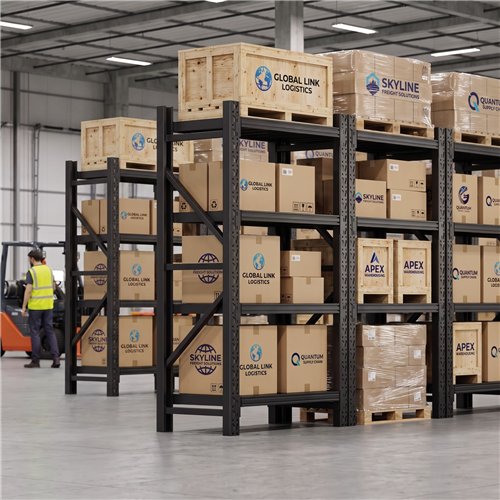 Heavy Duty Black Steel Storage Shelf 1200 x 600 x 2000mm | Stalwart DA-SART132