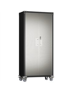 Lockable Mobile Steel Storage Cabinet 820 x 410 x 1830mm | Stalwart DA-SART302
