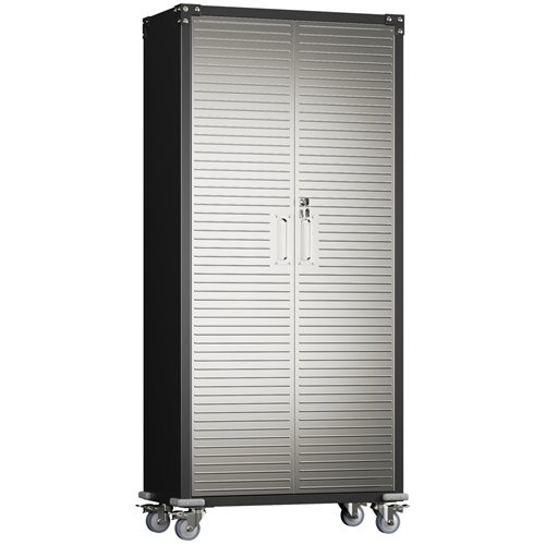 Lockable Mobile Steel Storage Cabinet 820 x 410 x 1830mm | Stalwart DA-SART302