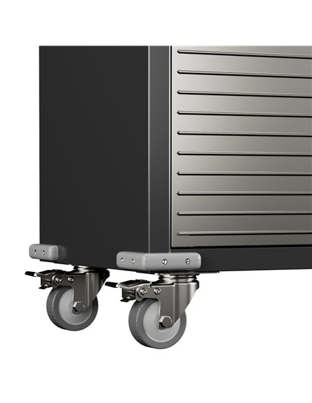 Lockable Mobile Steel Storage Cabinet 820 x 410 x 1830mm | Stalwart DA-SART302