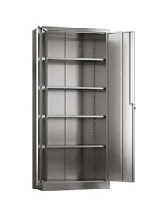 Lockable Stainless Steel Storage Cabinet 800 x 400 x 1800mm | Stalwart DA-SART304 2