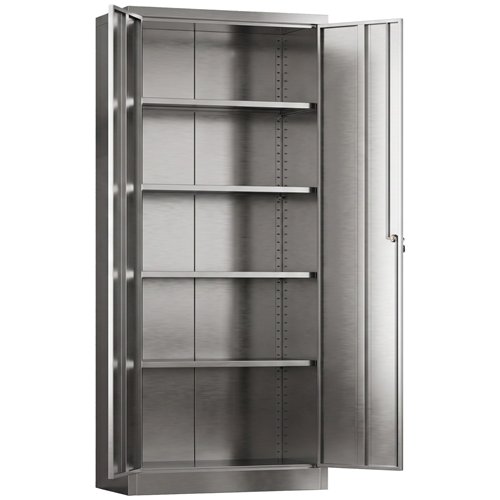 Lockable Stainless Steel Storage Cabinet 800 x 400 x 1800mm | Stalwart DA-SART304