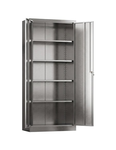 Lockable Stainless Steel Storage Cabinet 800 x 400 x 1800mm | Stalwart DA-SART304