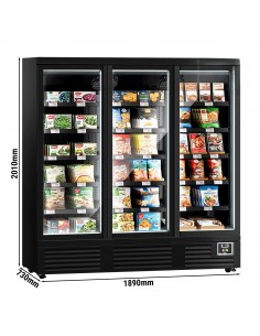 Commercial Display Freezer with Triple Glass door 1450 litres Black | Stalwart DA-KXD1880BLACK 2