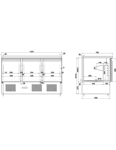 Refrigerated Counter 3 doors | Stalwart DA-THS903S/STOP 2