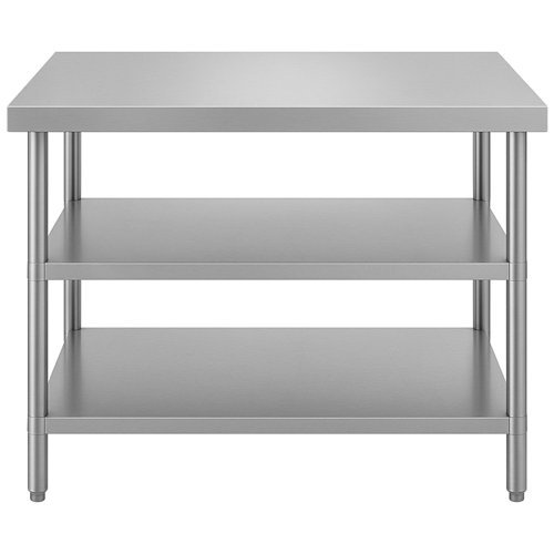 Commercial 3-Tier Stainless Steel Work Table with Undershelves 1100x600x850mm | Stalwart DA-QNH1116