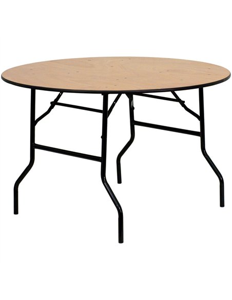 Round Folding Banquet Catering Table Plywood Ø1220x760mm | Stalwart DA- AOX520