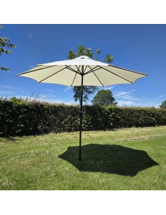 Garden Round Parasol 2.75m Diameter Cream for Home or Commercial use