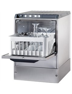 Commercial Glasswasher 800-1000 glasses/hour 350mm basket Gravity drain  and Rinse Pump 13A | Stalwart DA-3500BT - MADE IN ITALY