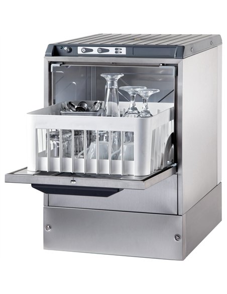 Commercial Glasswasher 800-1000 glasses/hour 350mm basket Gravity drain  and Rinse Pump 13A | Stalwart DA-3500BT - MADE IN ITALY