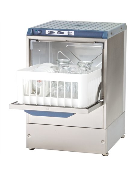 Commercial Glasswasher 800-1000 glasses/hour 350mm basket Gravity drain  and Rinse Pump 13A | Stalwart DA-3500BT - MADE IN ITALY