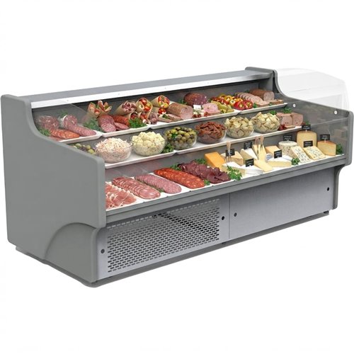 Open Deli Serve Over Counter 172 Litres Straight Glass Ventilated Cooling 1580x940x916mm | Stalwart DA-BLUEL222