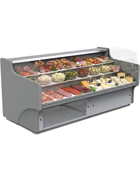 Open Deli Serve Over Counter 172 Litres Straight Glass Ventilated Cooling 1580x940x916mm | Stalwart DA-BLUEL222