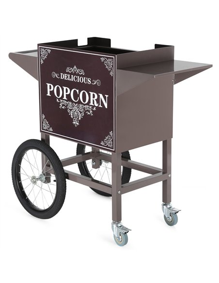 Commercial Popcorn Machine Trolley with Storage Cabinet, Large Wheels &amp Brakes 940 x 450 x 780mm | Stalwart DA-POPCORN104B