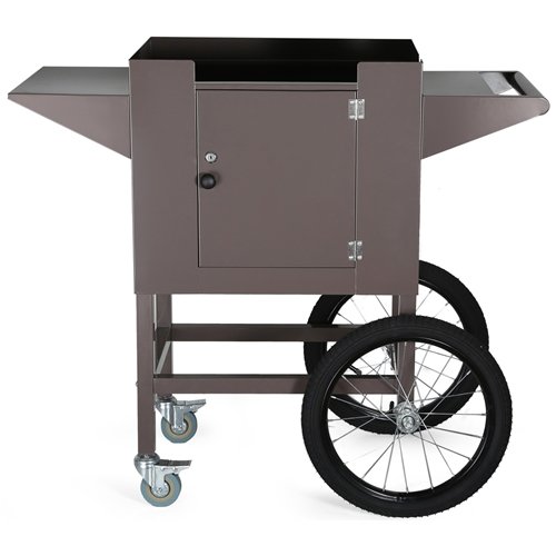 Commercial Popcorn Machine Trolley with Storage Cabinet, Large Wheels &amp Brakes 940 x 450 x 780mm | Stalwart DA-POPCORN104B