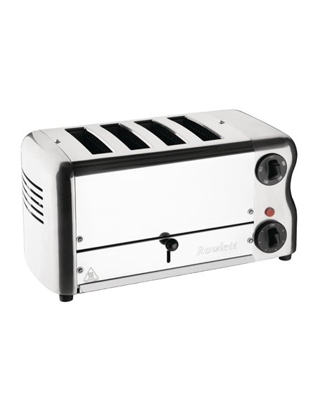 Rowlett Esprit 4 Slot Toaster Chrome with Duraheat Elements & Sandwich Cage