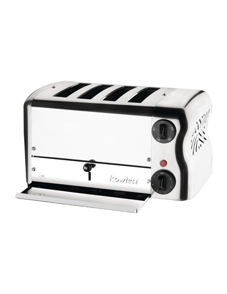 Rowlett Esprit 4 Slot Toaster Chrome with Duraheat Elements & Sandwich Cage
