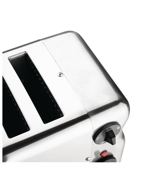 Rowlett Esprit 4 Slot Toaster Chrome with Duraheat Elements & Sandwich Cage