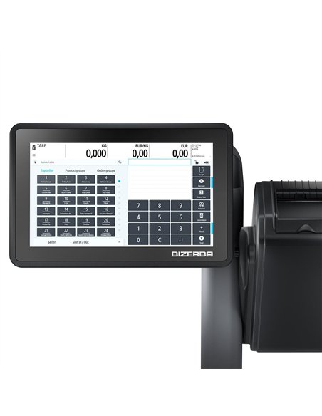 Bizerba Q1 800 Scale. Printer: 2'' Standard Labels