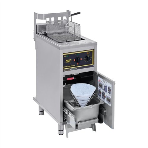 Roller Grill Single Tank Electric Fryer with Oil Filtration