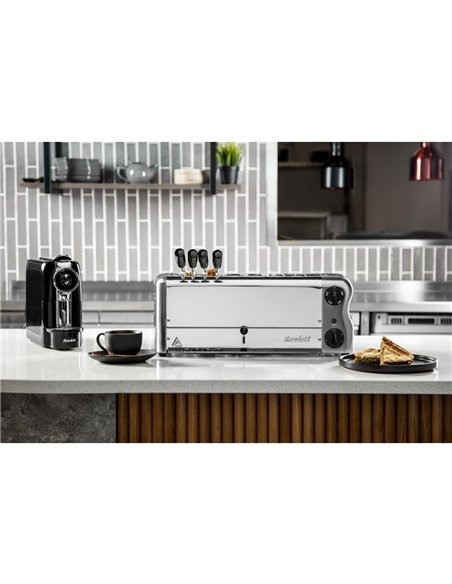 Rowlett Esprit 6 Slot Toaster with Sandwich Cages and Extra Duraheat Elements Chrome