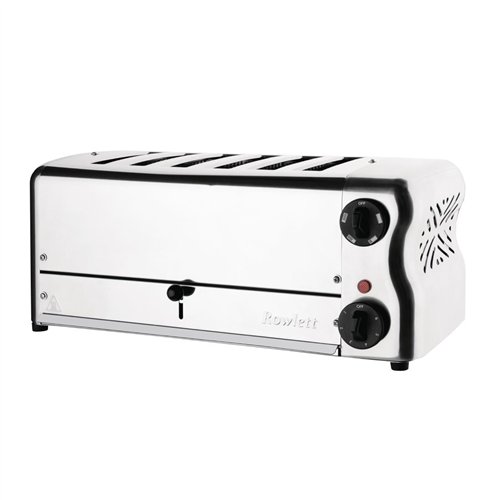 Rowlett Esprit 6 Slot Toaster with Sandwich Cages and Extra Duraheat Elements Chrome