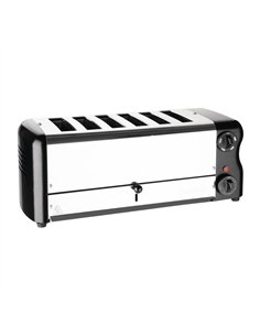 Rowlett Esprit 6 Slot Toaster Jet Black with Duraheat Elements & Sandwich Cage